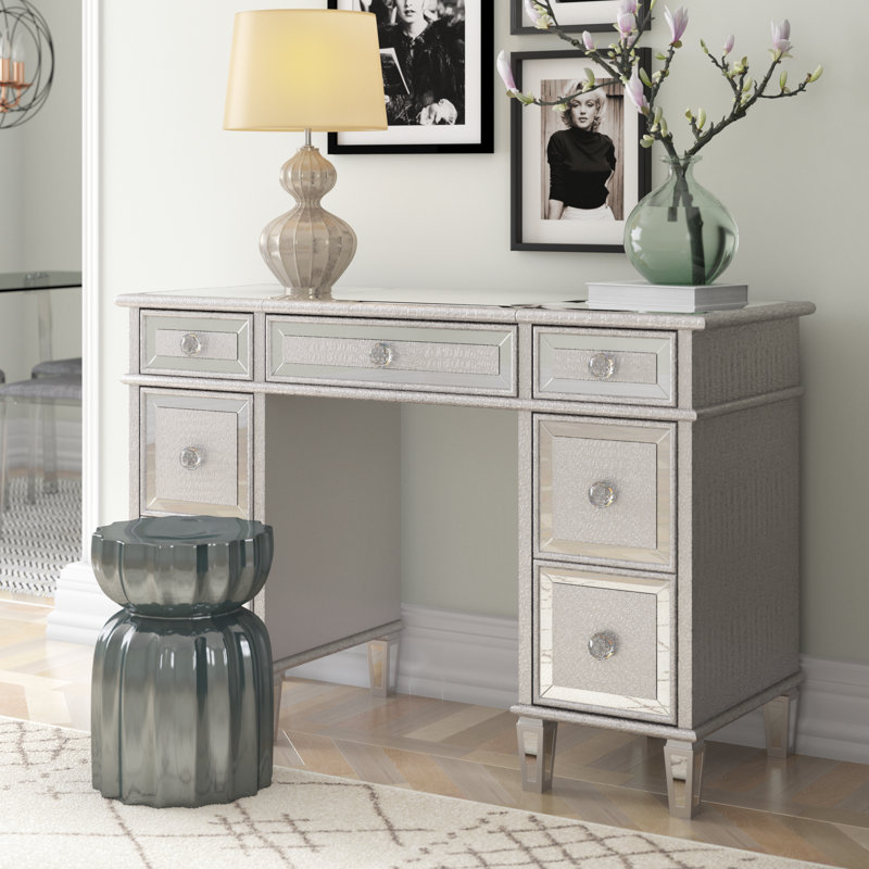 Willa Arlo Interiors Schminktisch mit Spiegel & Bewertungen | Wayfair.de